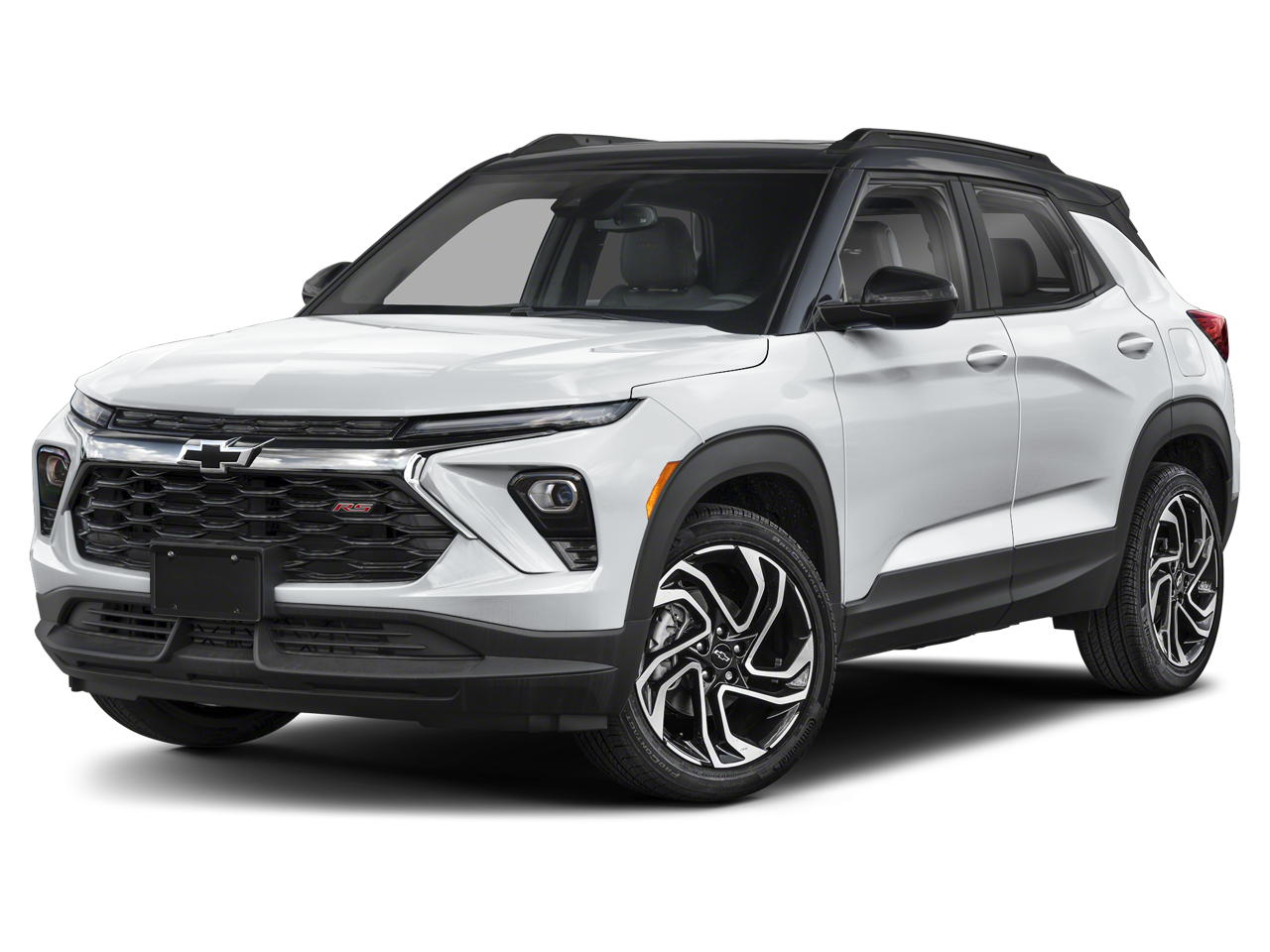 2024 Chevrolet Trailblazer RS in Summit White — front three-quarter view