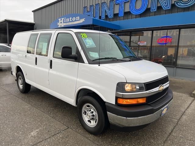 2020 Chevrolet Express Cargo 2500 Base in Summit White — front three-quarter view