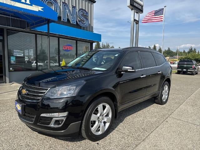 2017 Chevrolet Traverse LT in Mosaic Black Metallic — front three-quarter view