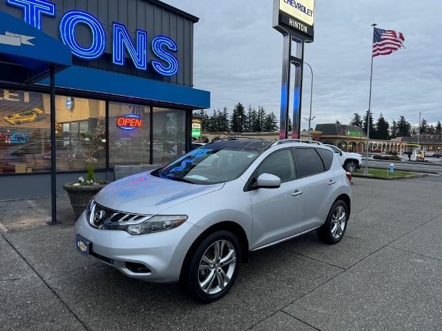 2012 Nissan Murano LE in Silver — front three-quarter view